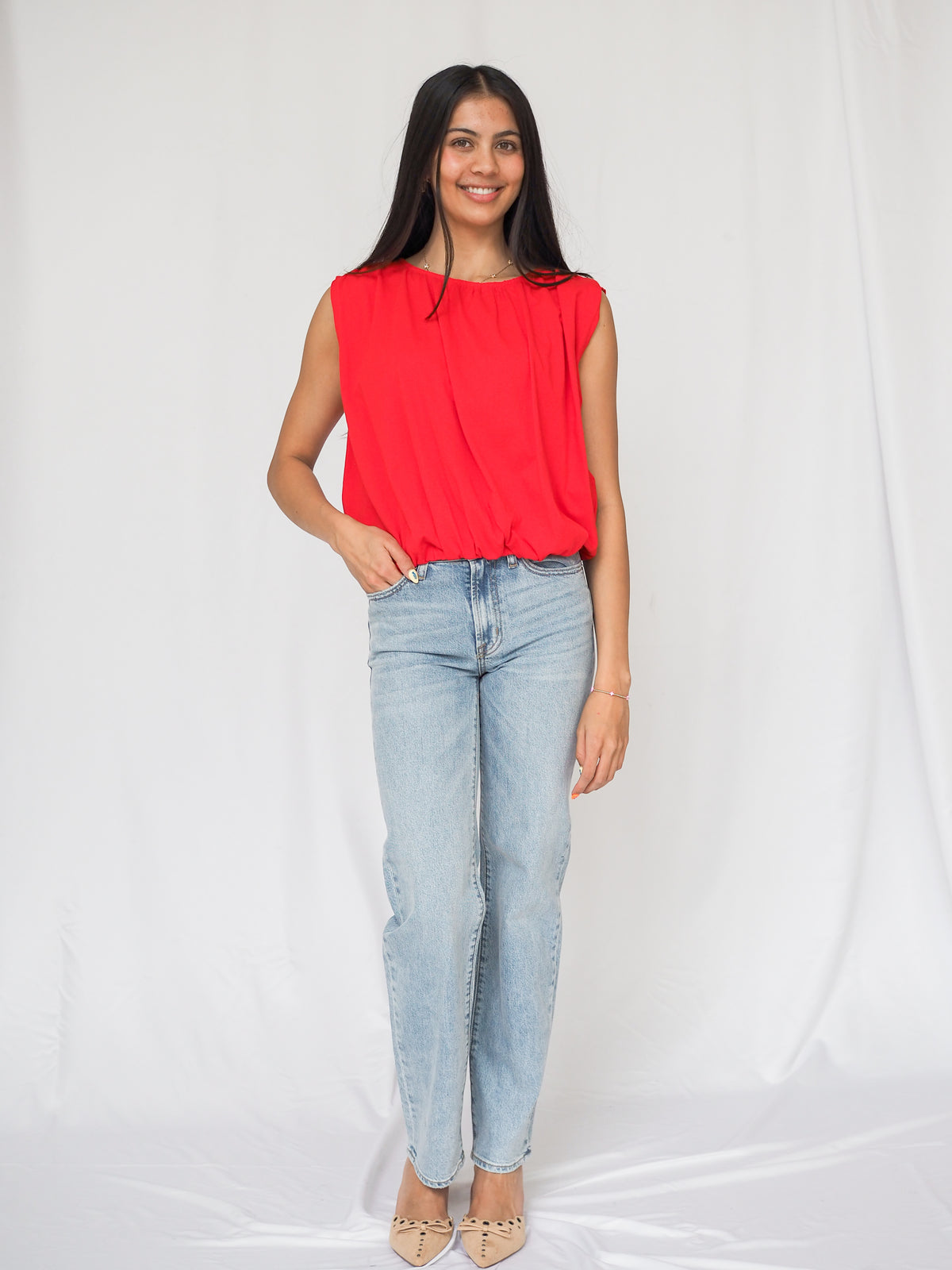 Pistola Issa Mid Rise Relaxed Straight Jeans in Road Trip