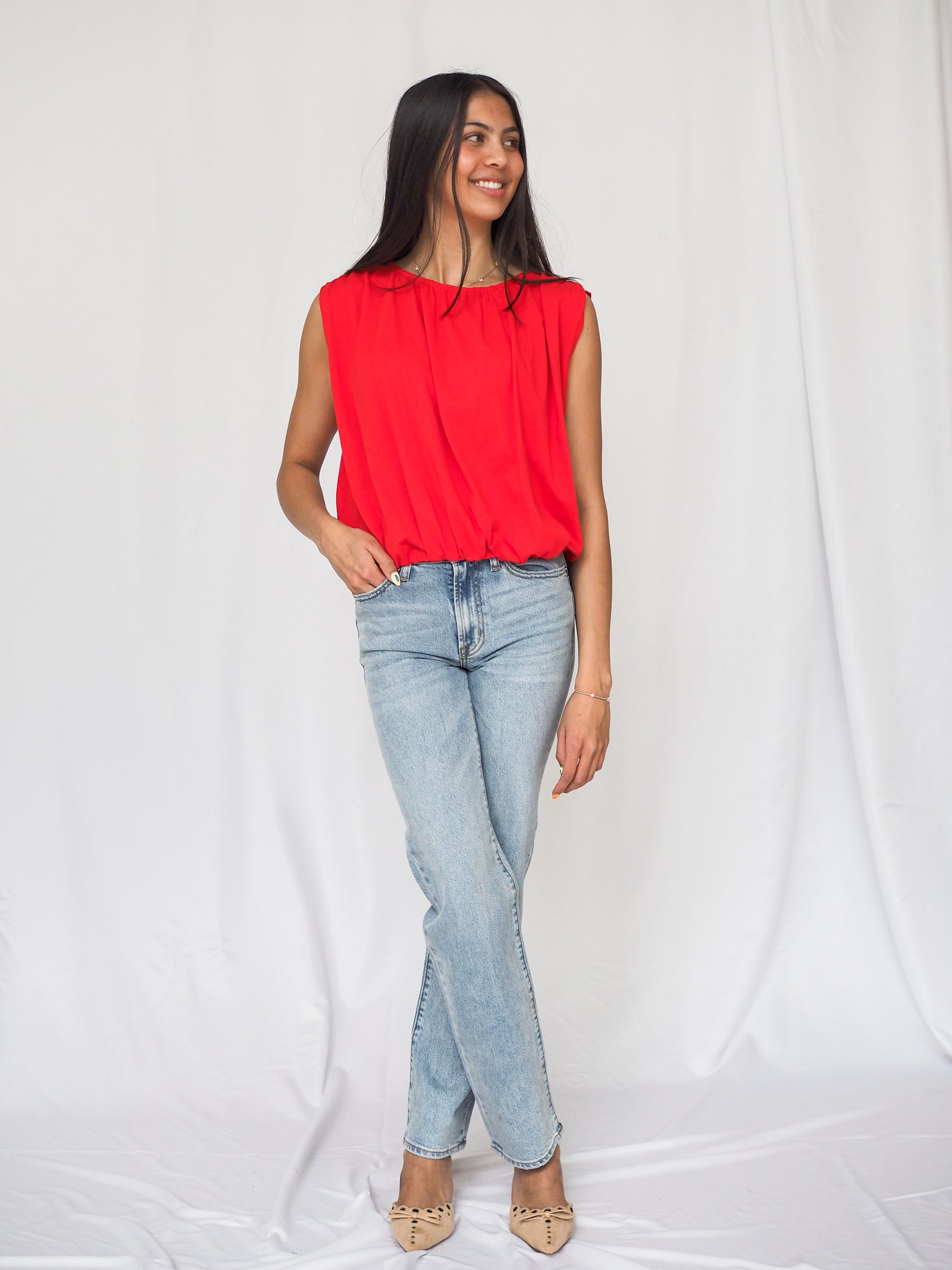 Pistola Issa Mid Rise Relaxed Straight Jeans in Road Trip