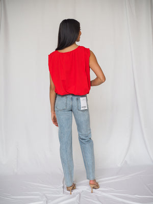 Pistola Issa Mid Rise Relaxed Straight Jeans in Road Trip