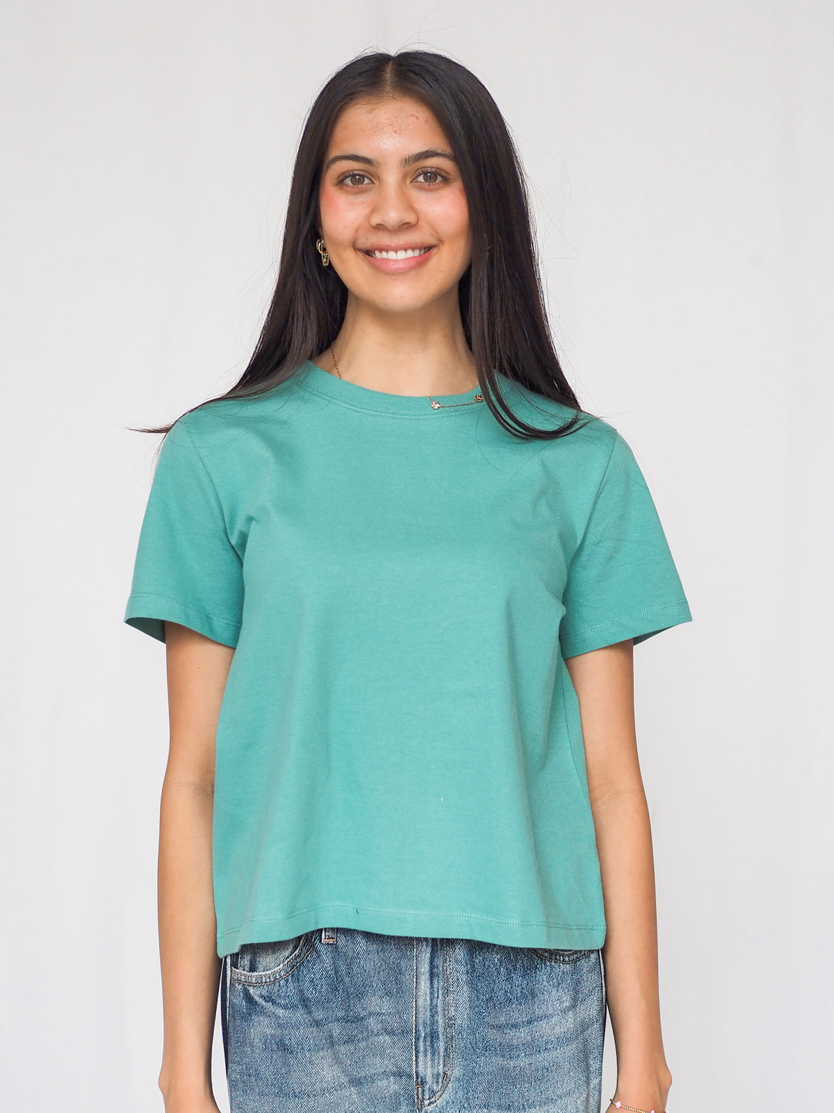 Knit Crew Neck Short Sleeve Tee - 5 Colors