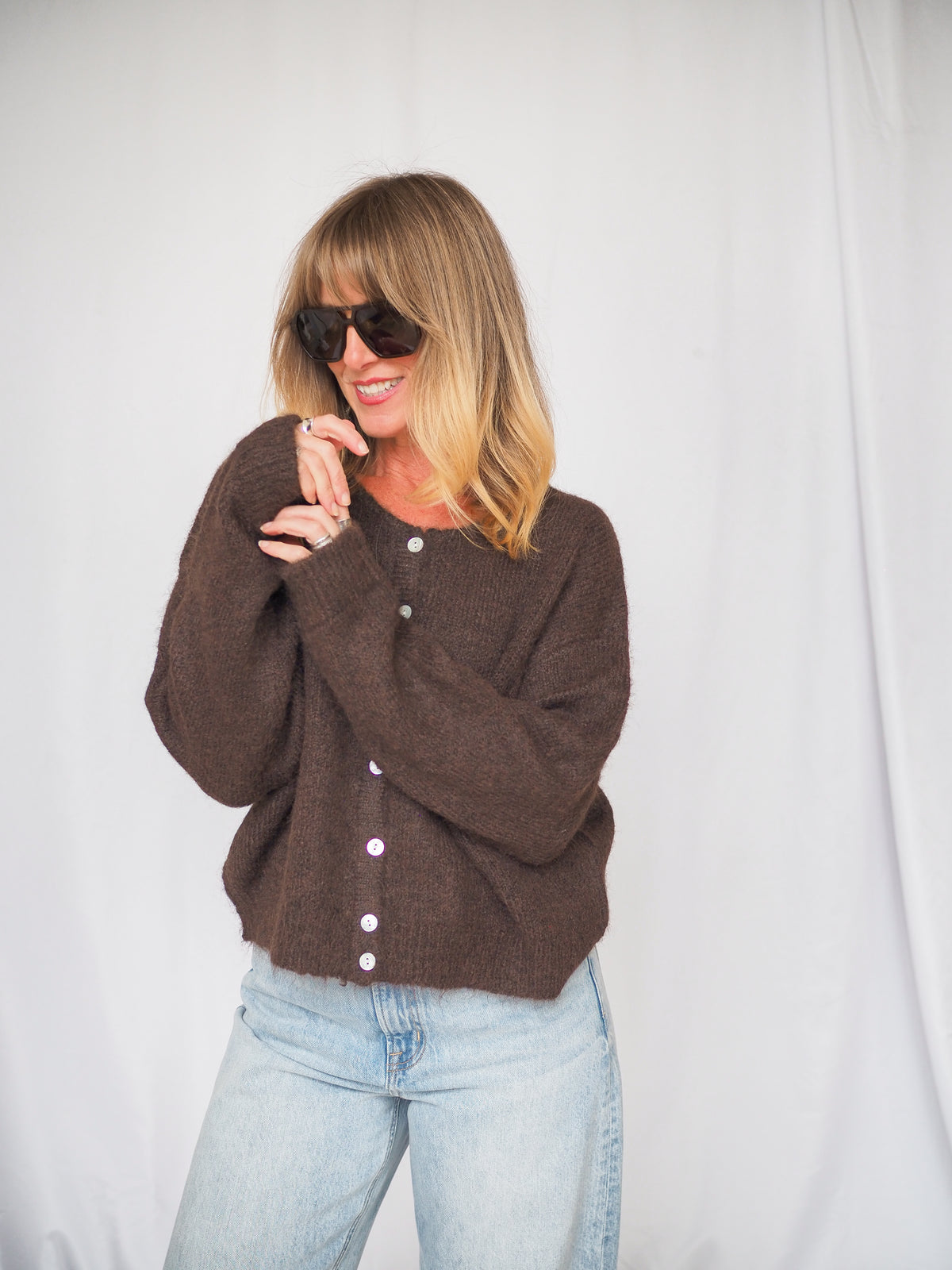 Knit Marisse Long Sleeve Cardigan