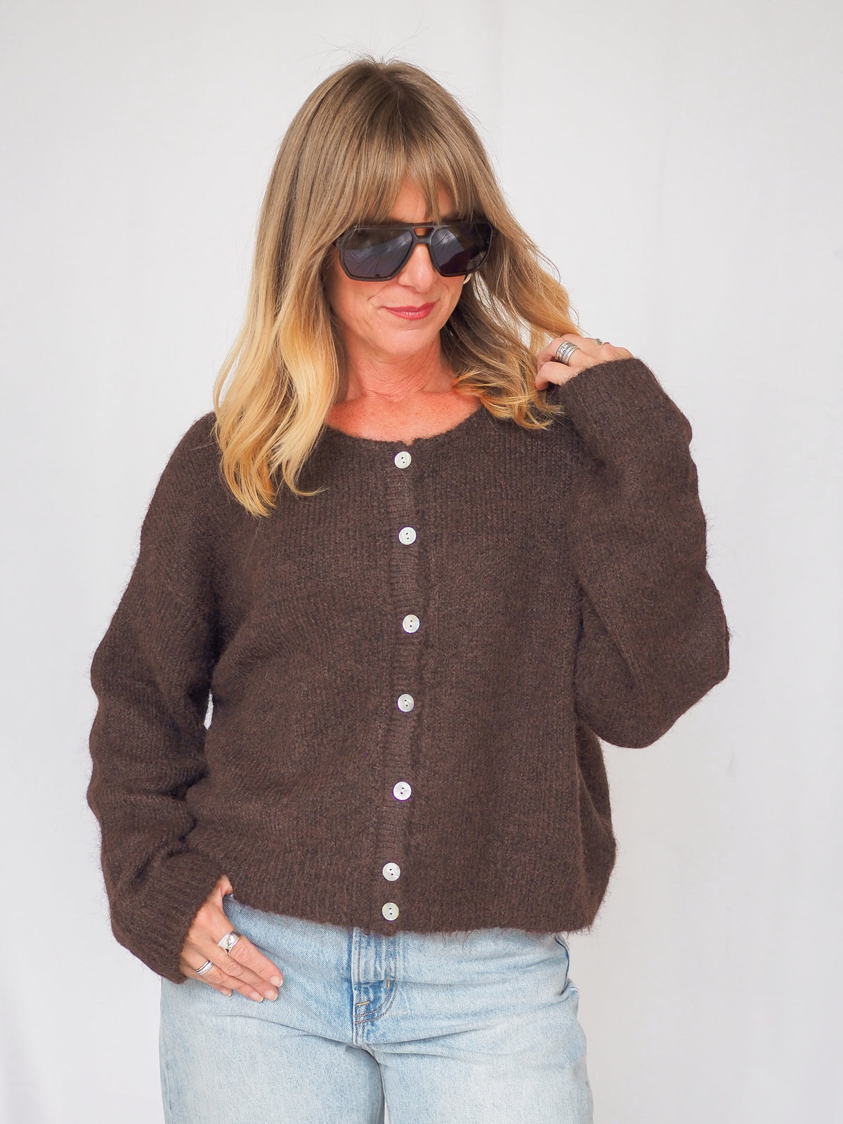 Knit Marisse Long Sleeve Cardigan
