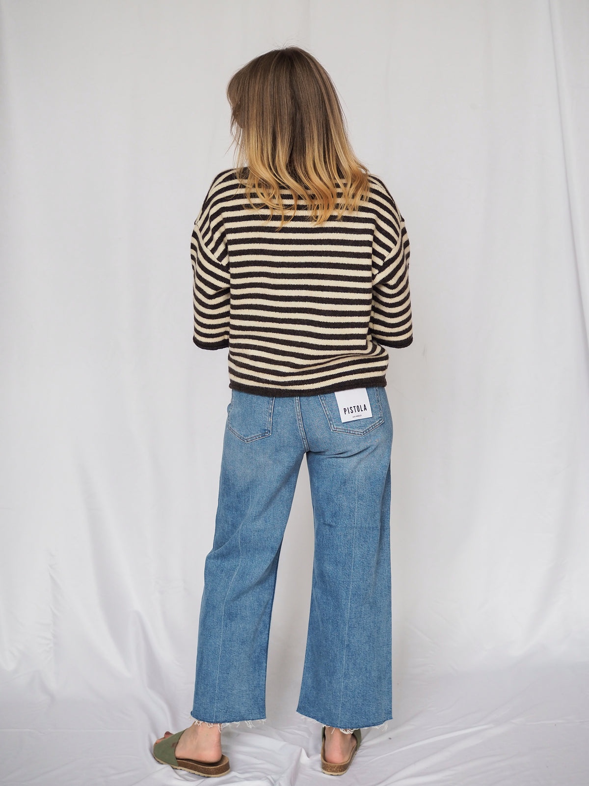 Pistola Penny High Rise Wide Leg Ankle Jean in Solina