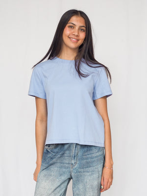 Knit Crew Neck Short Sleeve Tee - 5 Colors