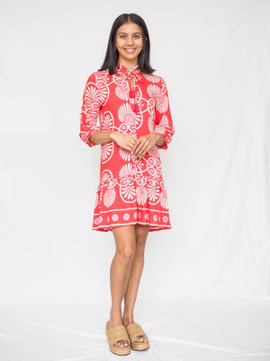 Santorini Mini Dress in Festival Medalion
