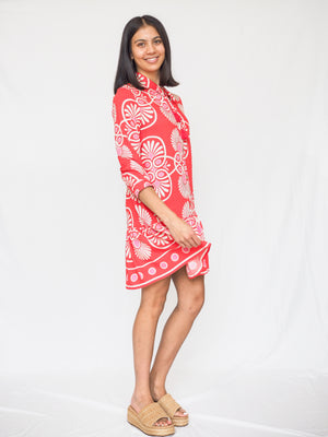 Santorini Mini Dress in Festival Medalion