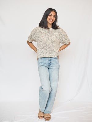 Multi Color Knit Sweater Top