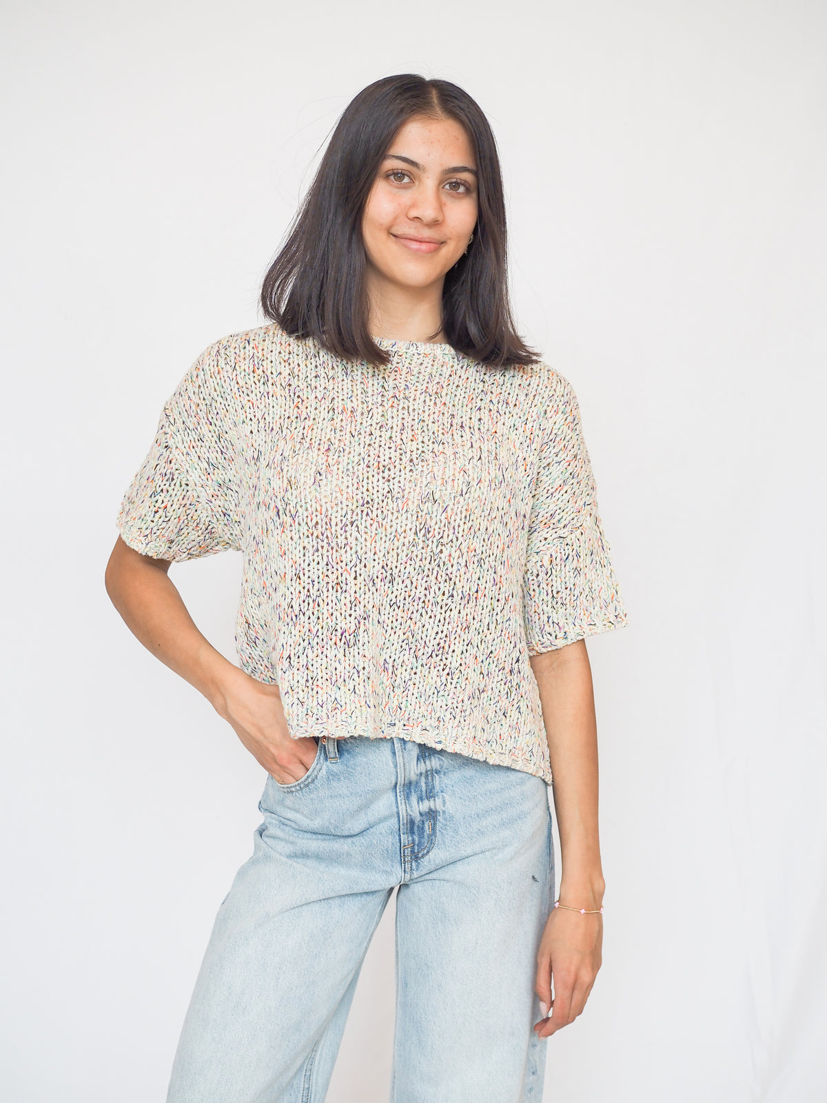 Multi Color Knit Sweater Top