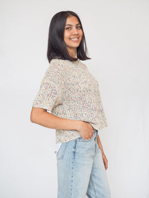 Multi Color Knit Sweater Top