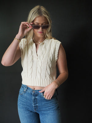 Monroe Ivory Sweater Top