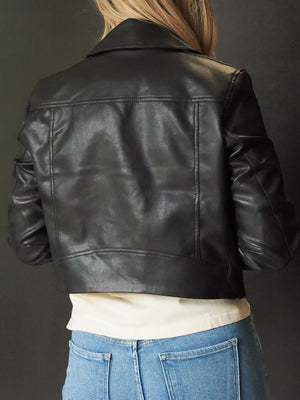 Gentle Fawn Black Leather Jacket