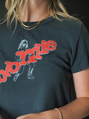 BLONDIE SCATTERED LETTERS SHRUNKEN TEE