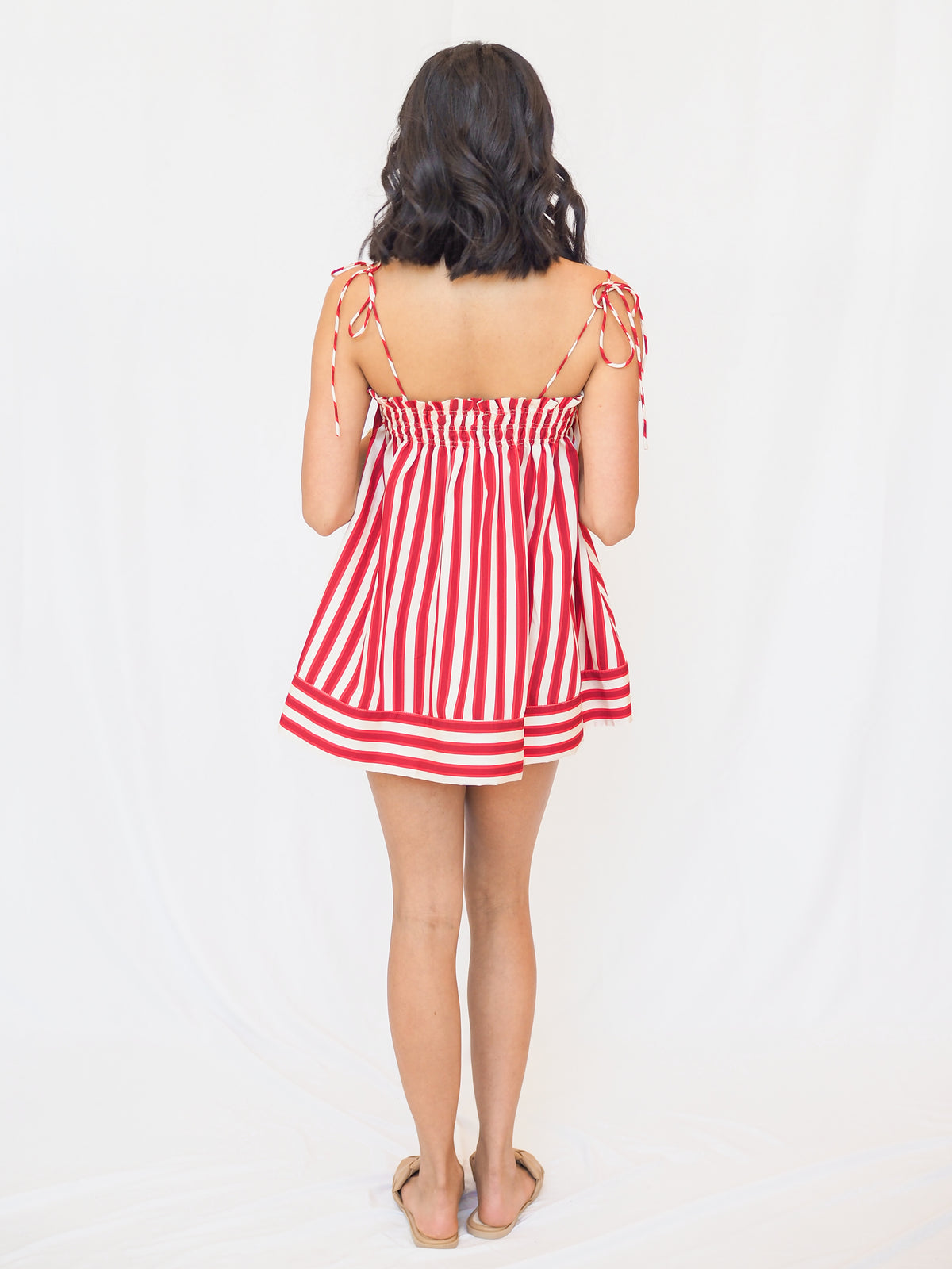 Juni Red Stripe Top in Red