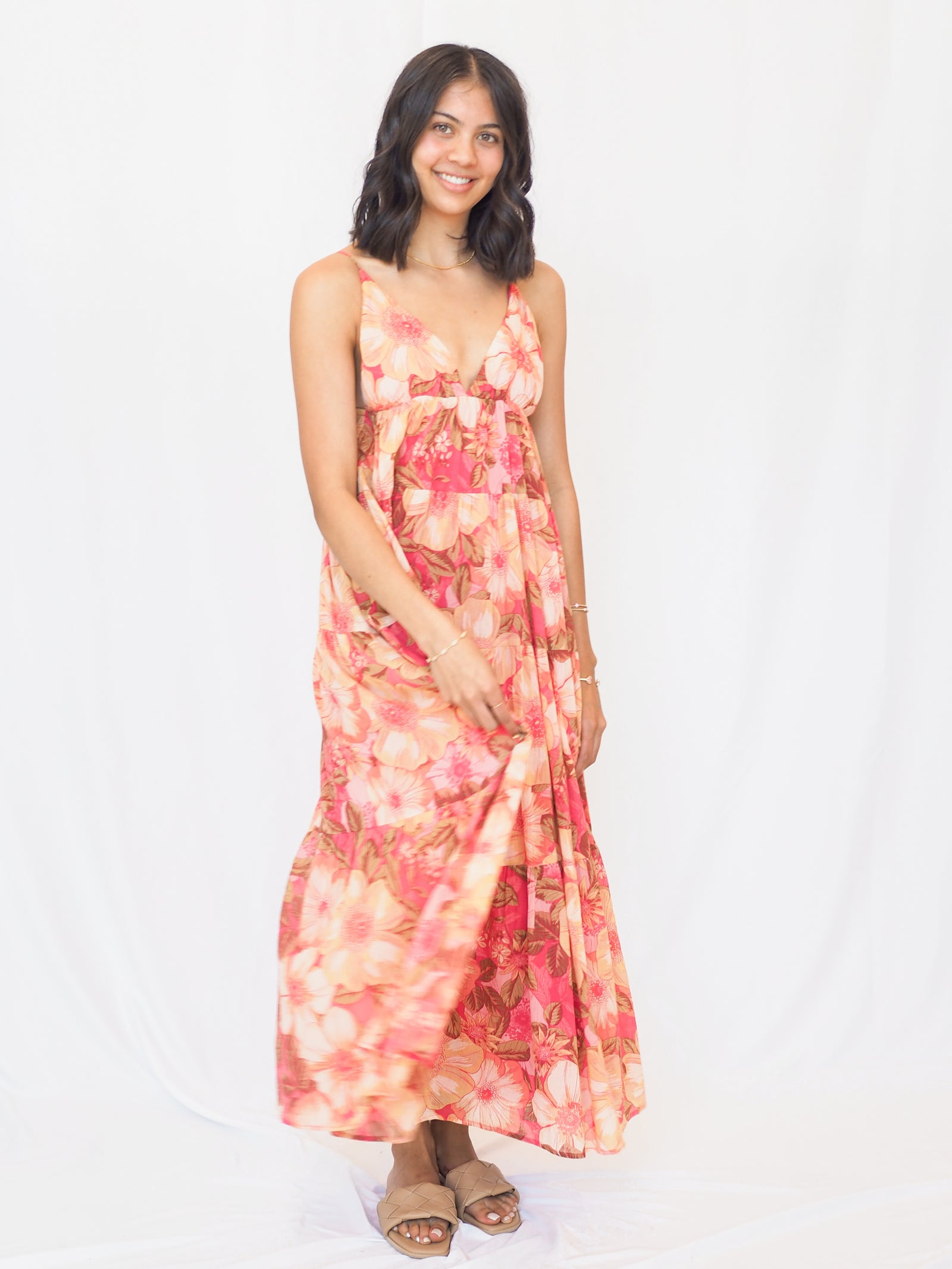 Miranda Dress in Coral