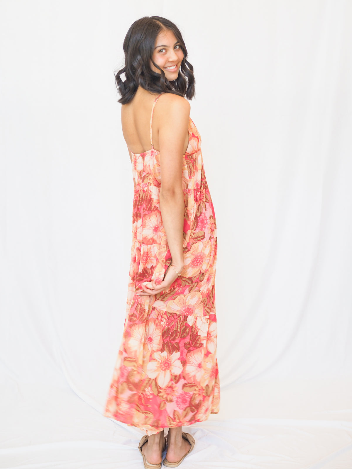 Miranda Dress in Coral