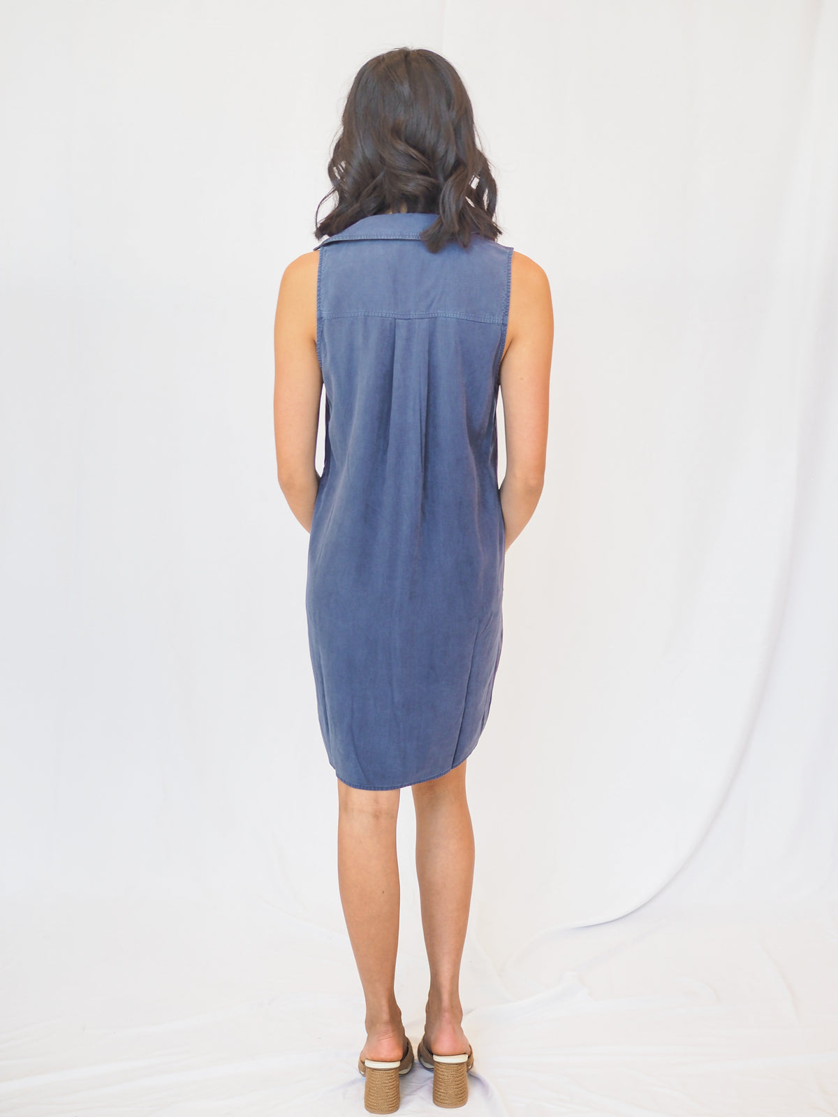 Bella Dahl Sleeveless A-Line Dress in Midnight Surf