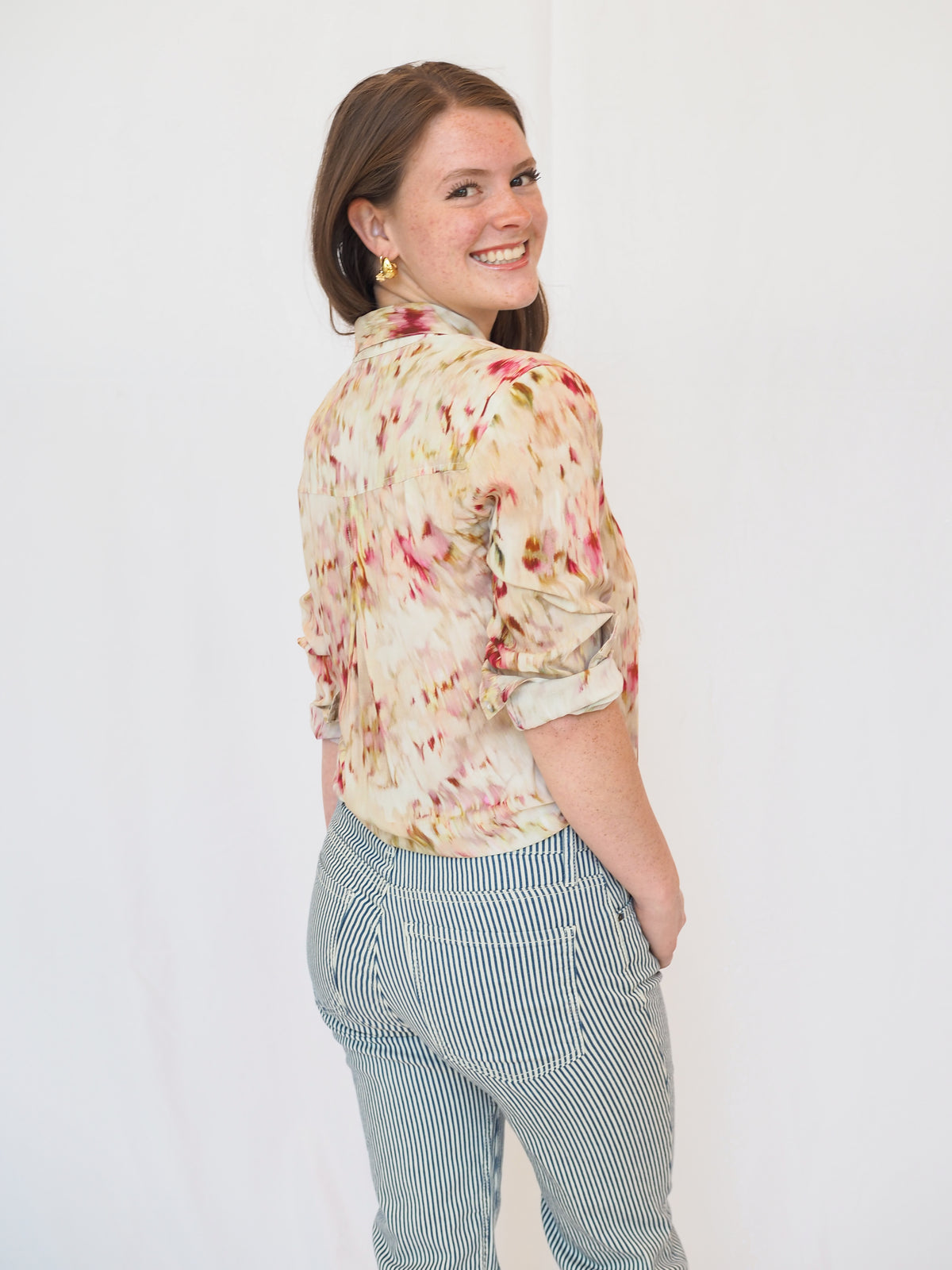 Savannah Button Down in Paradise Bloom