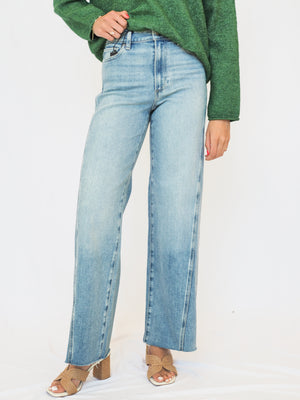 PAIGE Denim Anessa 31" Twisted Outseam Panel Jeans in Explorer