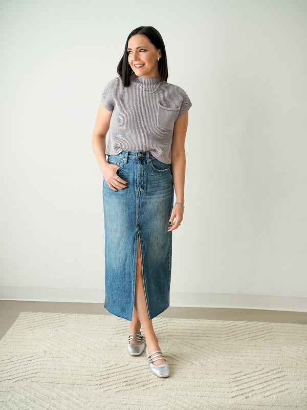 Pistola Alice Denim Skirt in Maui - Pilar Boutique