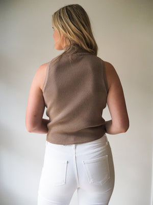 Deluc TRAFFIC KNITTED MOCHA TOP
