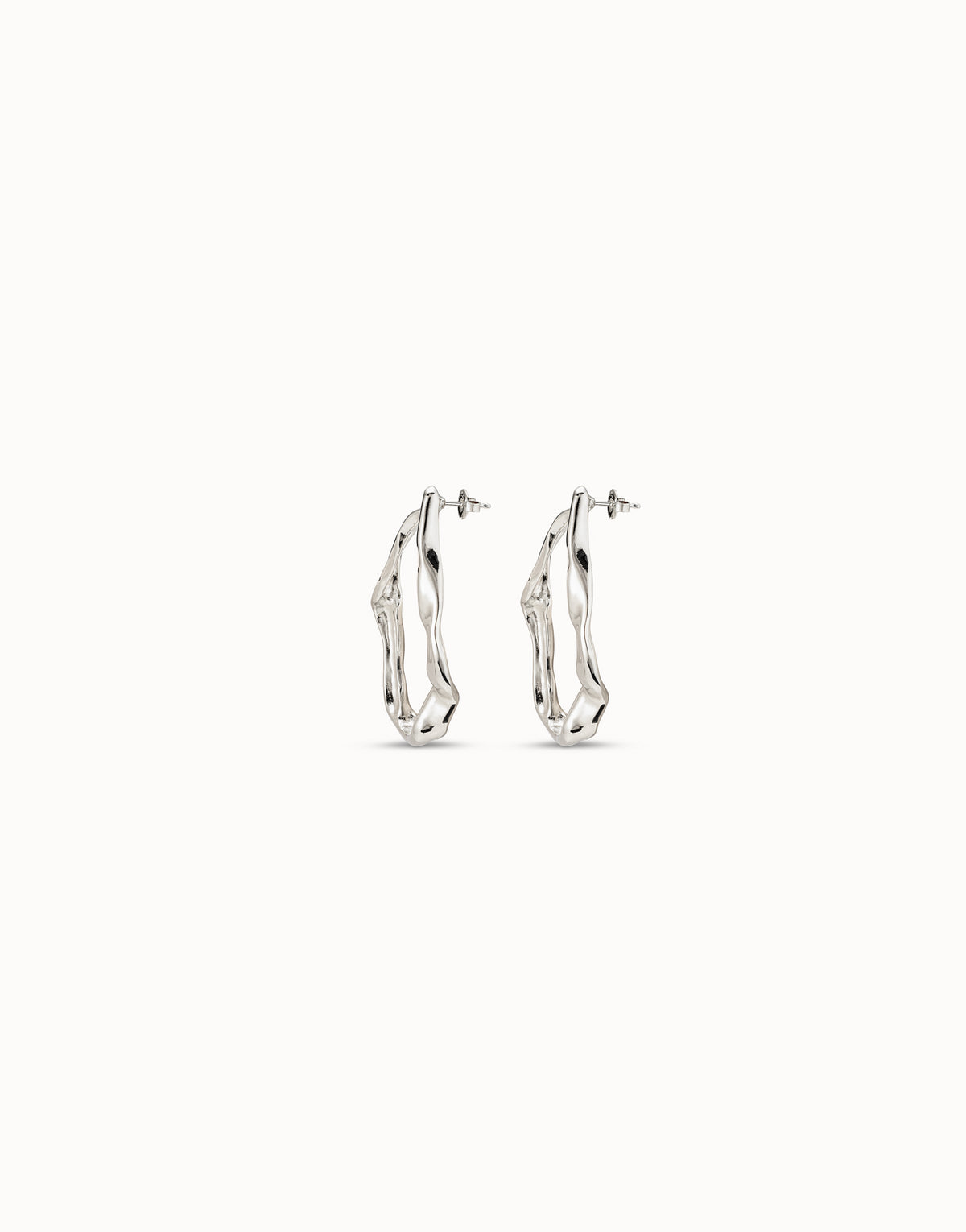 Uno De 50 Mare Silver Hoop Earrings