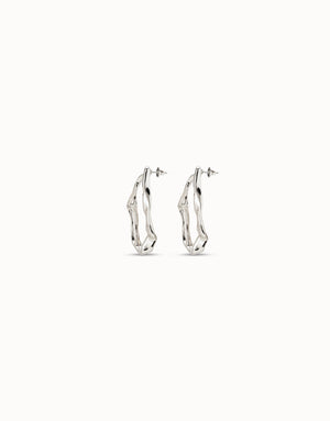 Uno De 50 Mare Silver Hoop Earrings