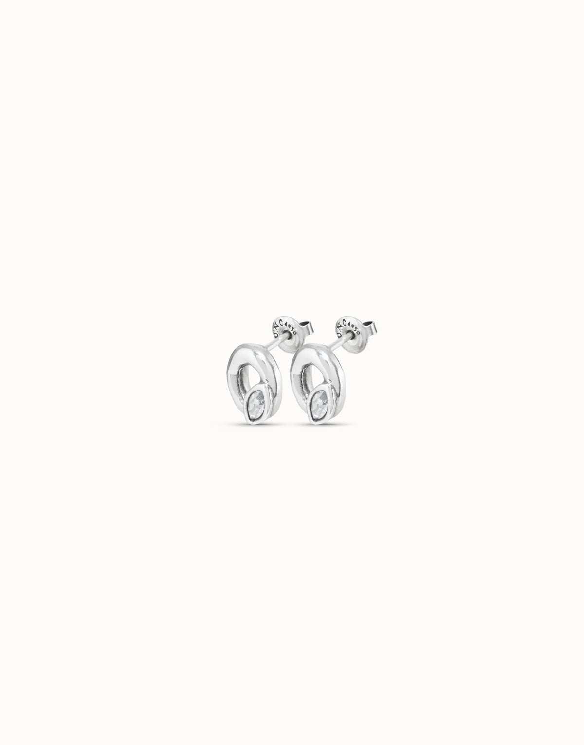 Uno De 50 Details Spiral Silver Earrings