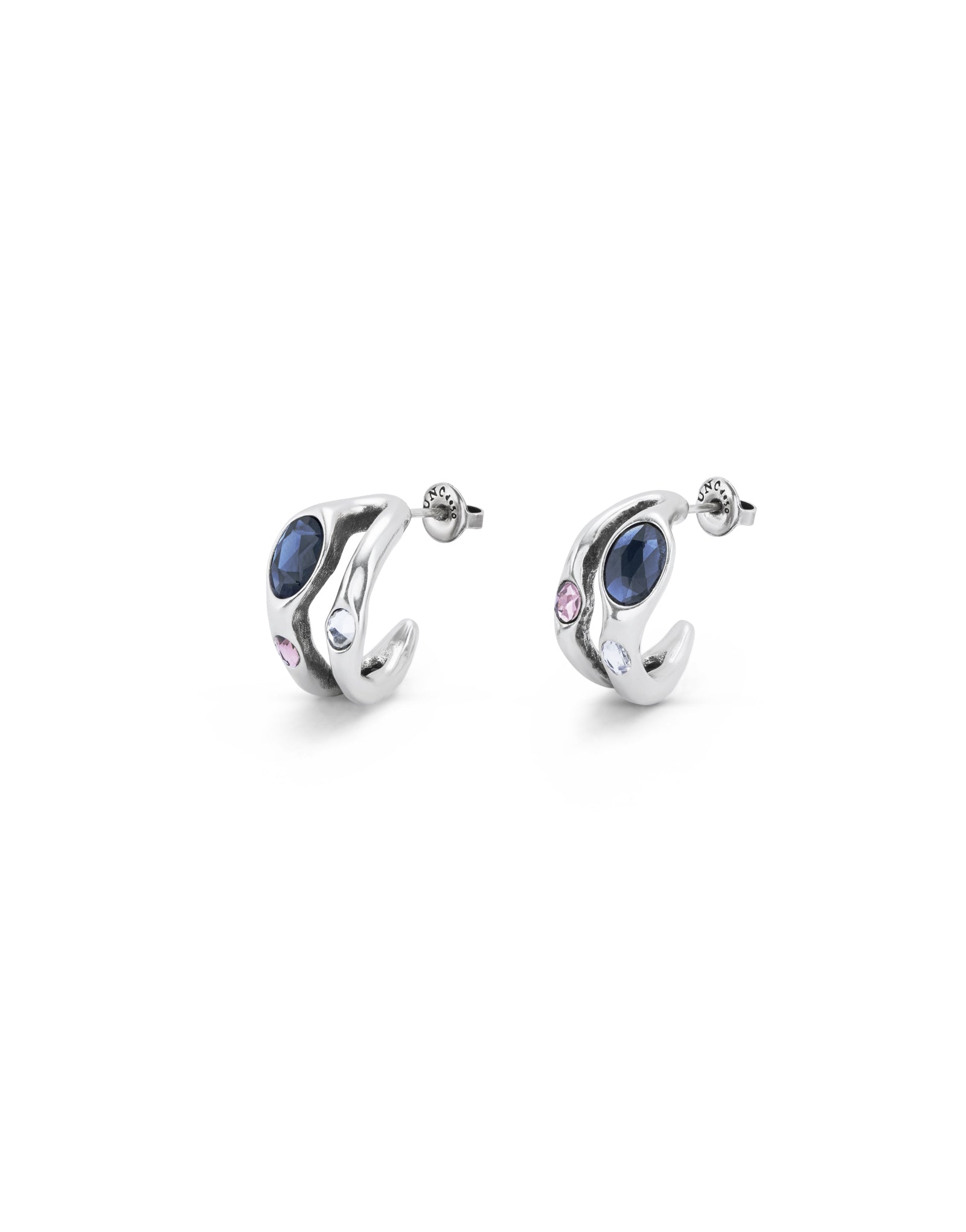 Uno De 50 Hoop Earrings with Multicolor Crystal