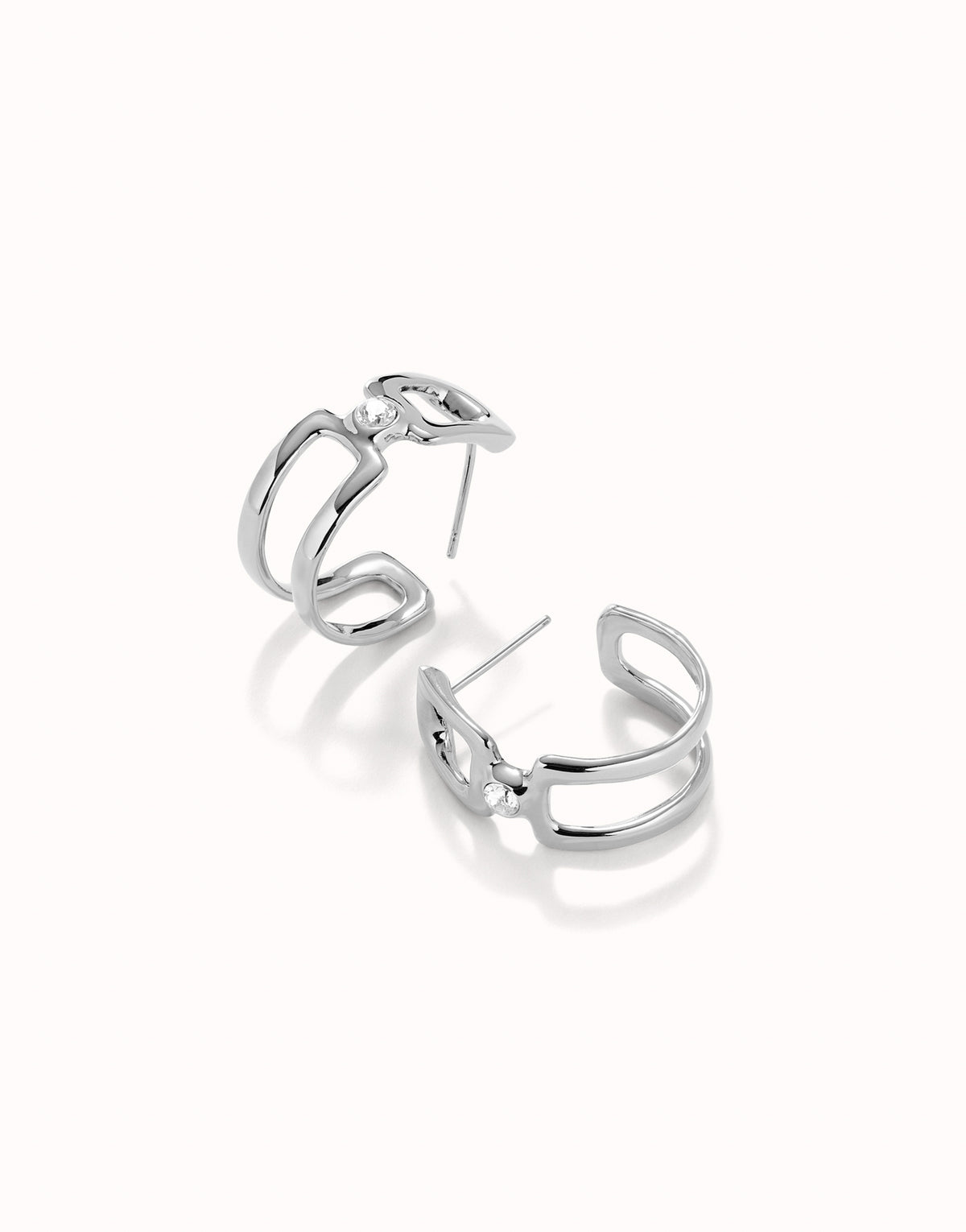 Uno De 50 Ser Indomable Rectangle Silver Earrings
