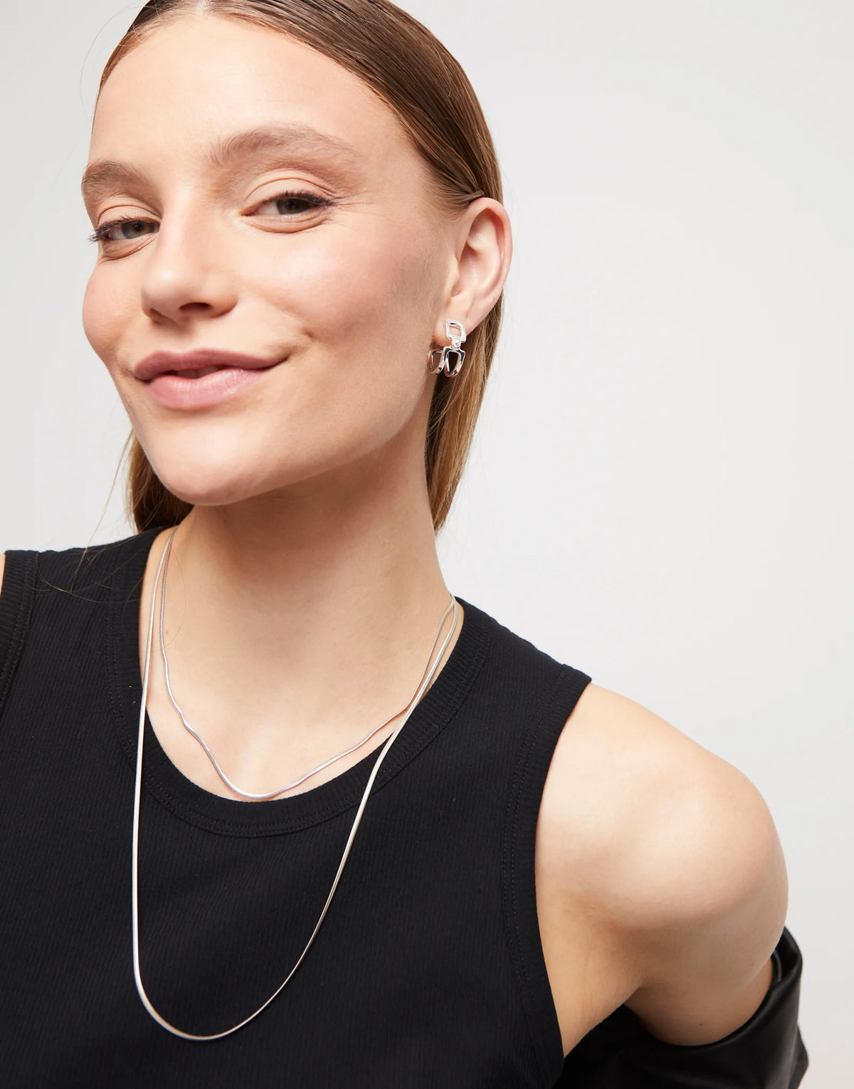 Uno De 50 Ser Indomable Rectangle Silver Earrings