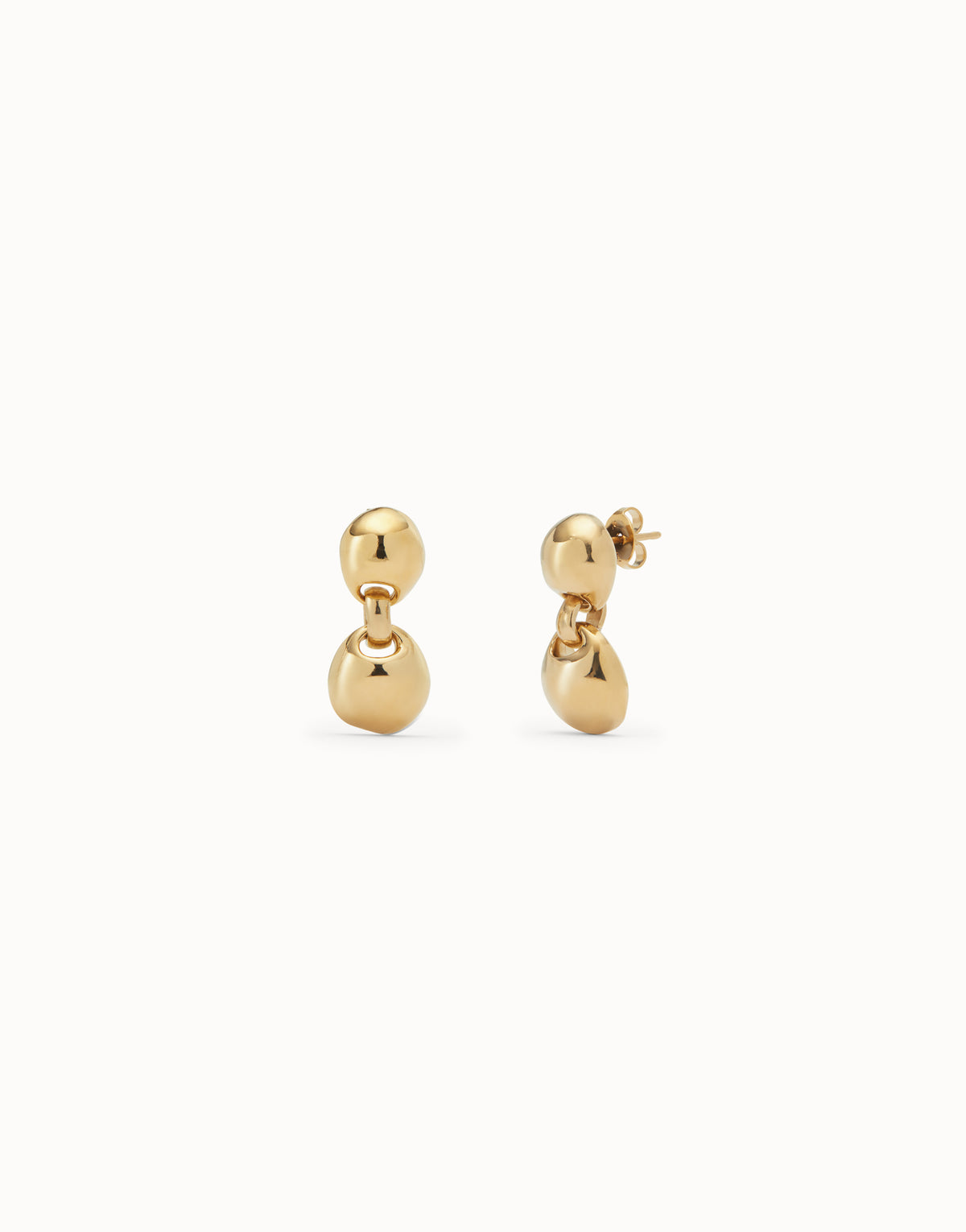 Uno De 50 Ser Intrepida Gold Earrings