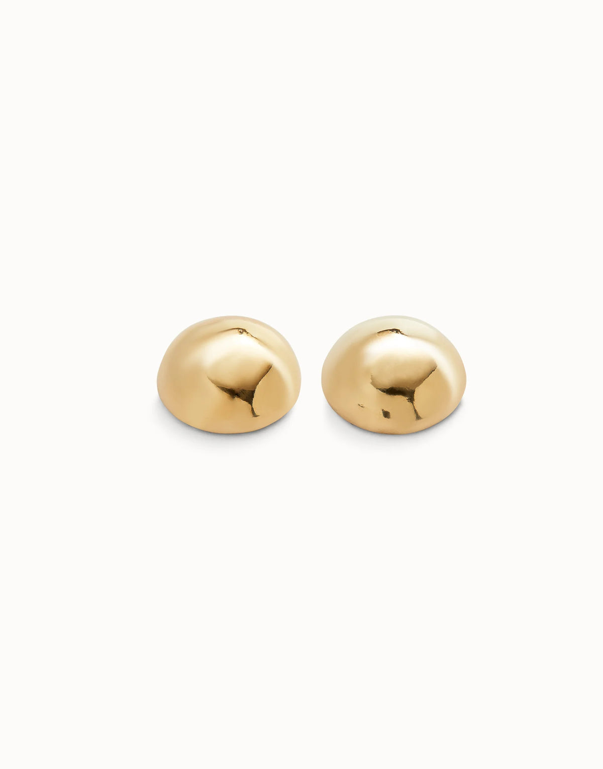 Uno De 50 Gold Ser Intrepida Bead Shaped Stud Earrings