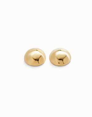 Uno De 50 Gold Ser Intrepida Bead Shaped Stud Earrings