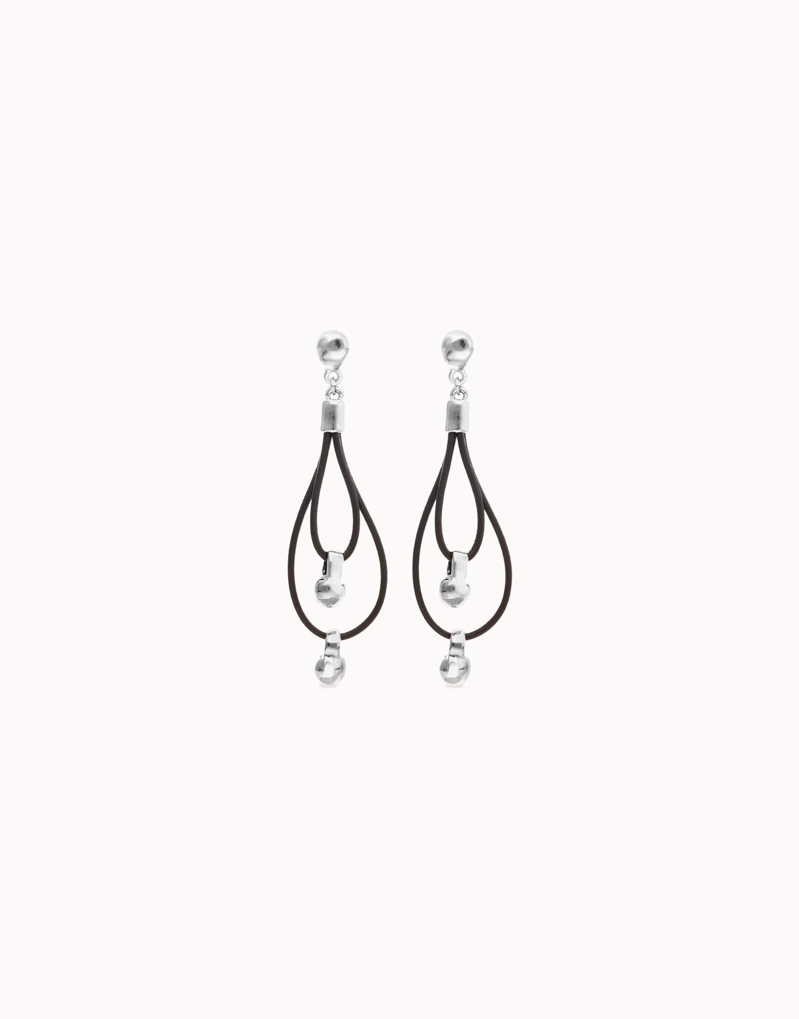 Uno De 50 Gravedad 2 Loop Silver Earrings