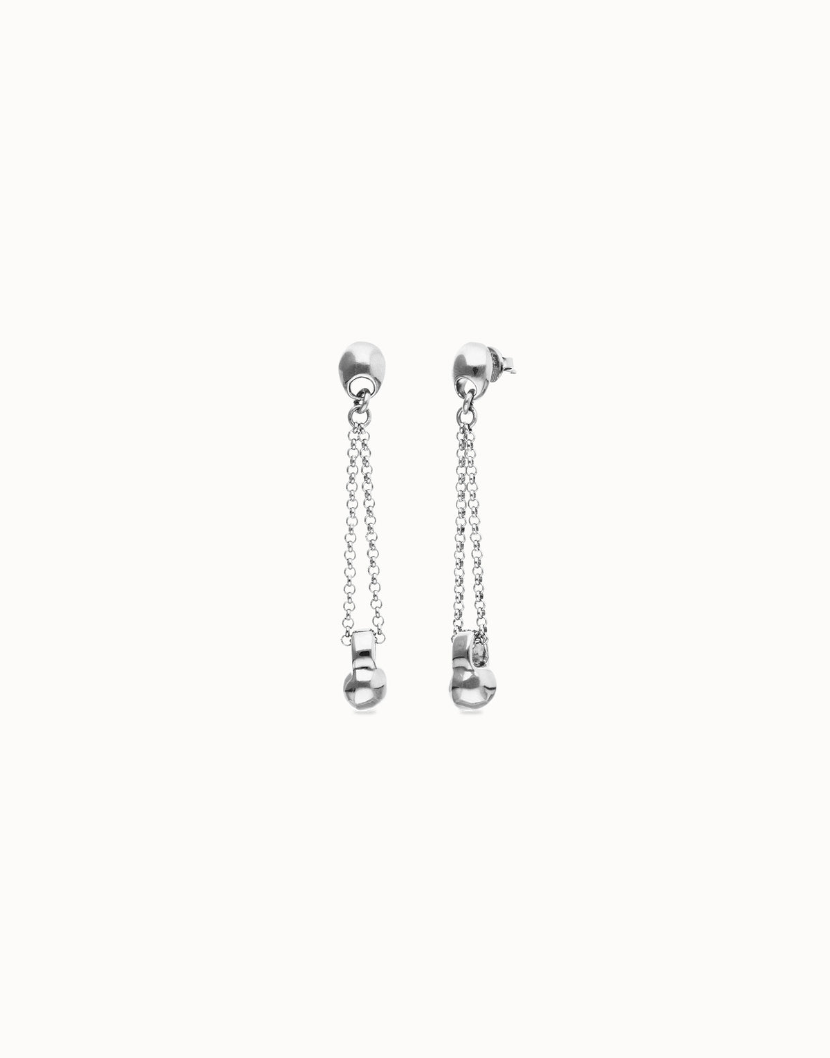 Uno De 50 Gravedad Ball Drop Silver Earrings