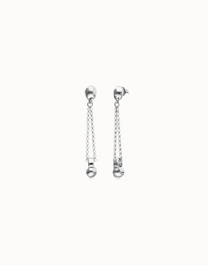 Uno De 50 Gravedad Ball Drop Silver Earrings