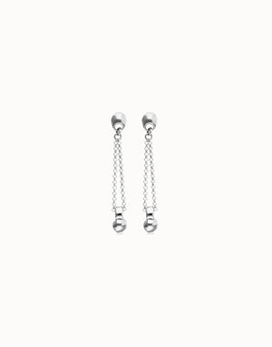 Uno De 50 Gravedad Ball Drop Silver Earrings