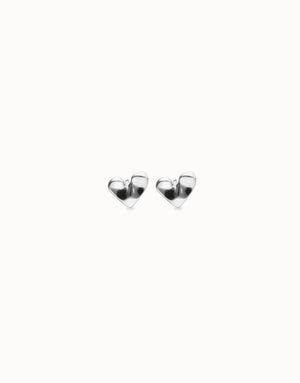 Uno De 50 Palpito Silver Heart Earrings