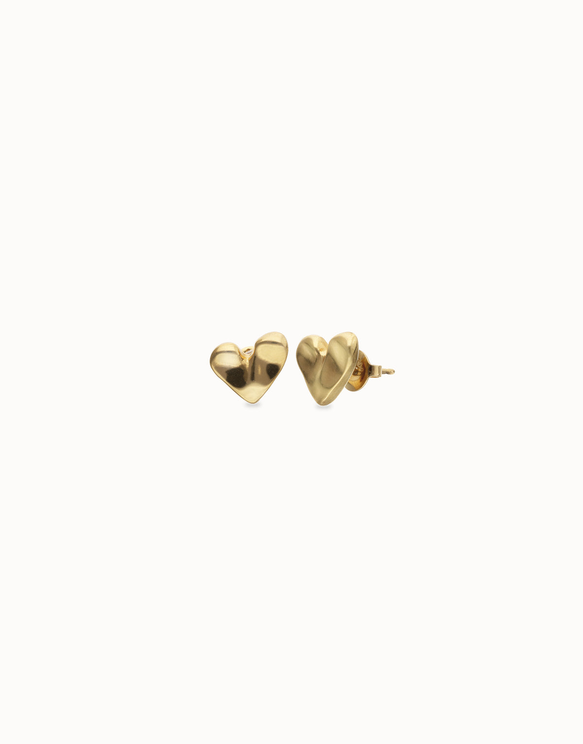 Uno De 50 Palpito Gold Heart Earrings