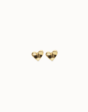 Uno De 50 Palpito Gold Heart Earrings