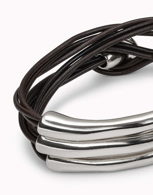 UNODE50 Multi Strand Leather Bracelet