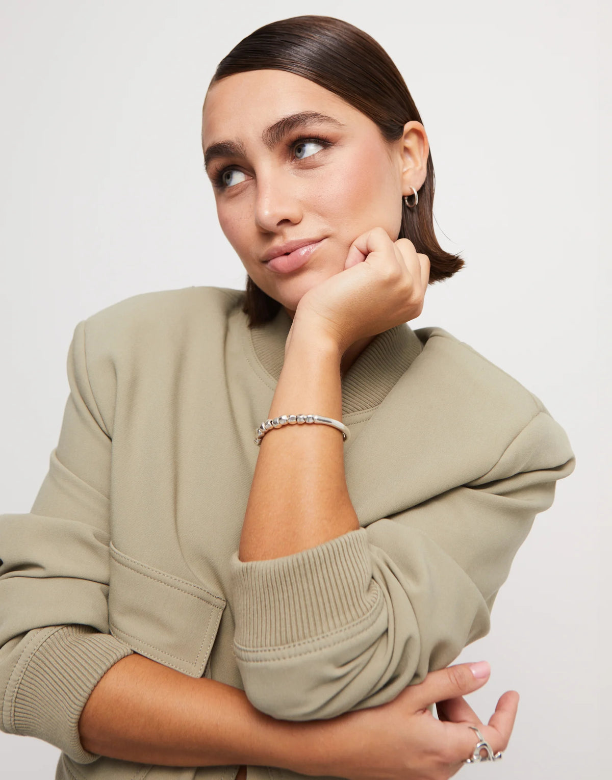 UNODE50 Beaded Stretch Bracelet with Tubular Piece