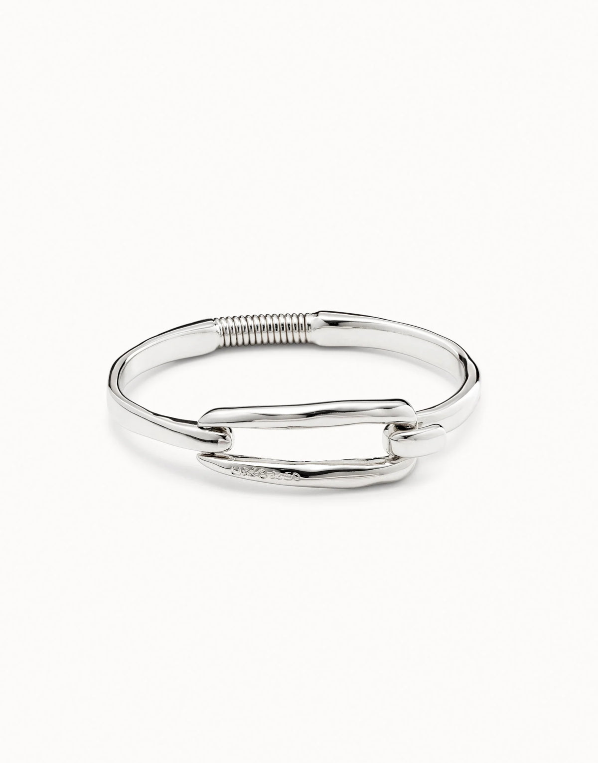 UNODE50 Silver Bangle bracelet with buckle