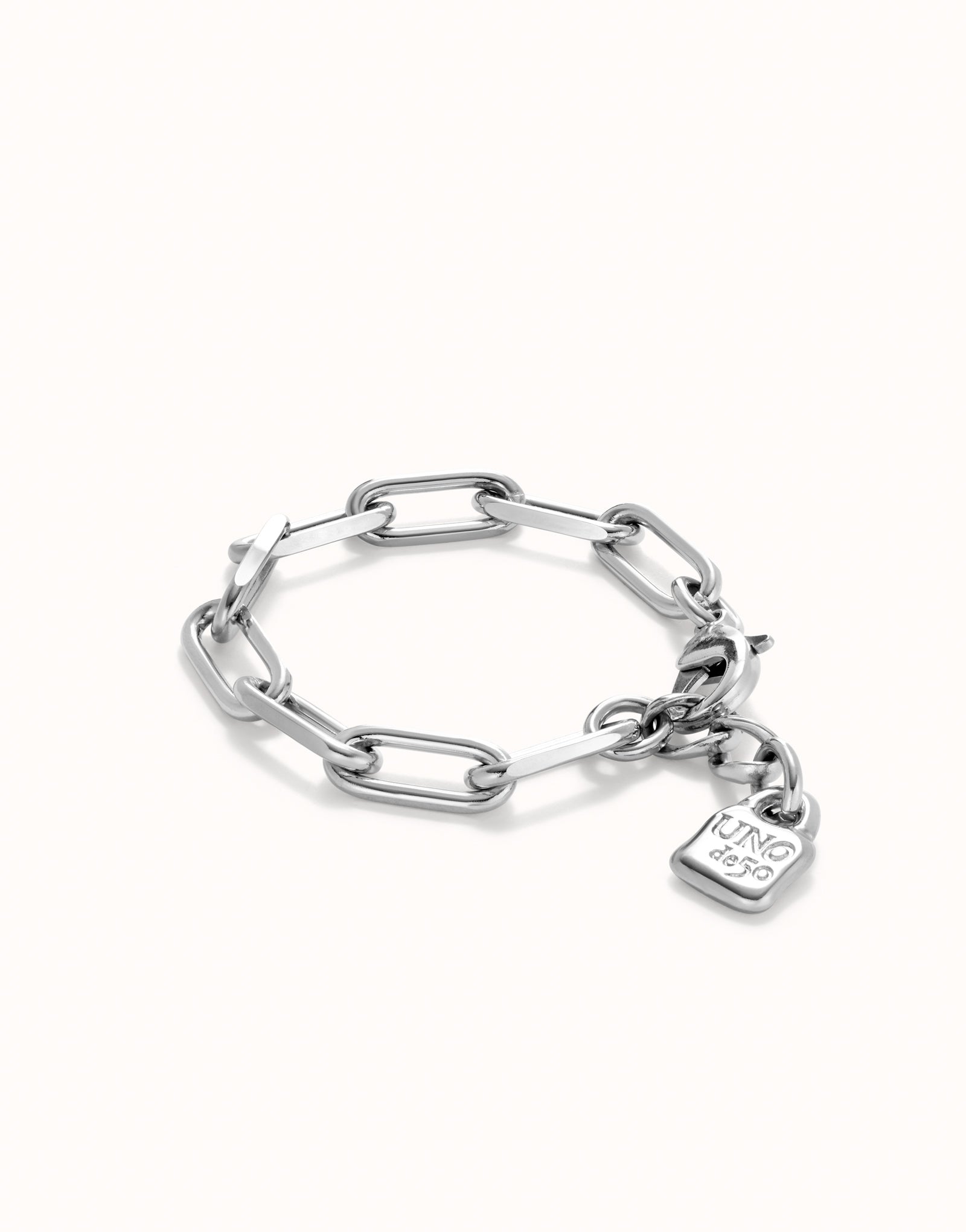 Uno De 50 Paper Clip Link Bracelet with Padlock