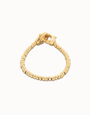 Uno De 50 Ser Inseparable Beaded Gold Bracelet