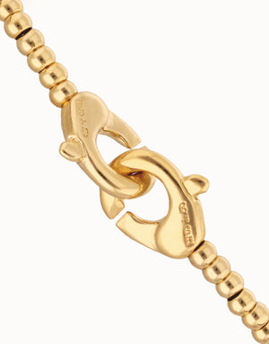 Uno De 50 Ser Inseparable Beaded Gold Bracelet
