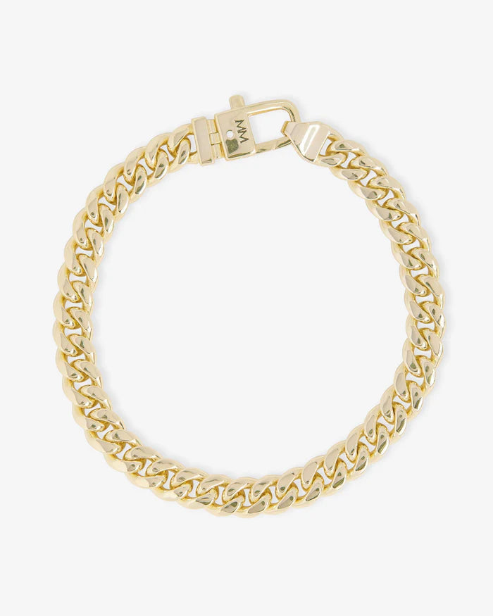 Melinda Maria Pavé Julian Cuban Gold Chain Bracelet