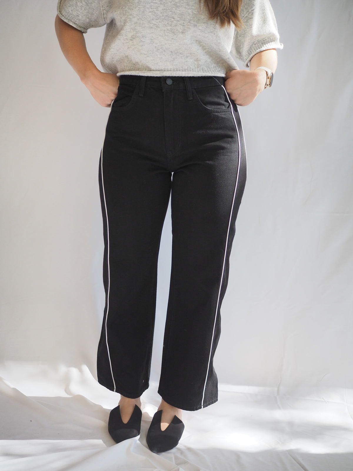 Just Black Denim Barrel Jean Twist