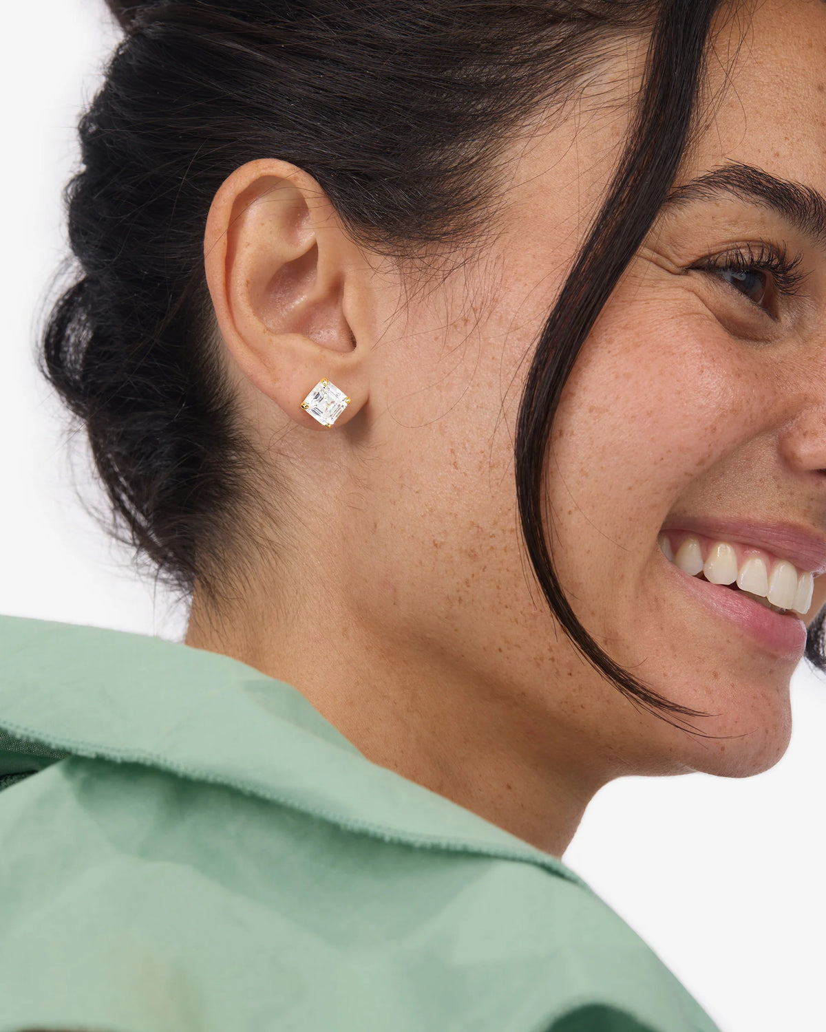 Melinda Maria Queens 8mm Studs in Gold