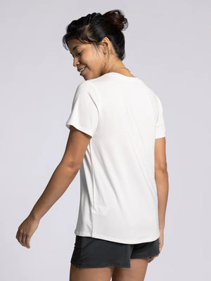 Tatiana V-neck Tee in White